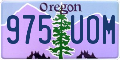 OR license plate 975UOM