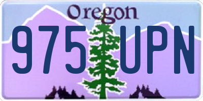 OR license plate 975UPN