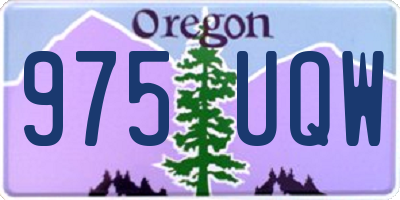 OR license plate 975UQW