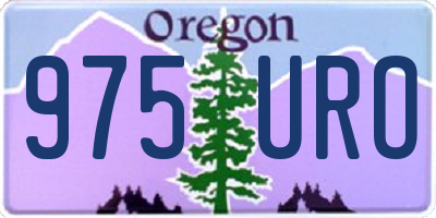 OR license plate 975URO