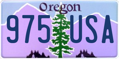 OR license plate 975USA