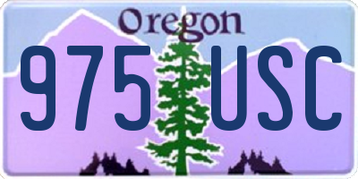 OR license plate 975USC