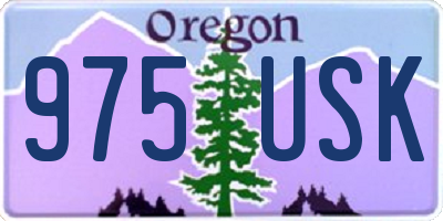 OR license plate 975USK