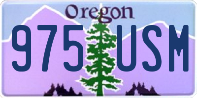 OR license plate 975USM