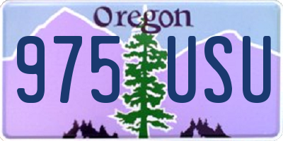 OR license plate 975USU