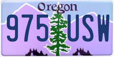 OR license plate 975USW