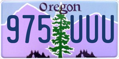 OR license plate 975UUU