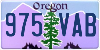 OR license plate 975VAB