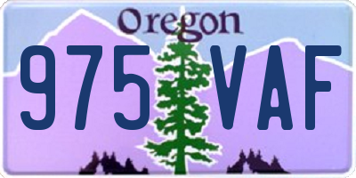 OR license plate 975VAF
