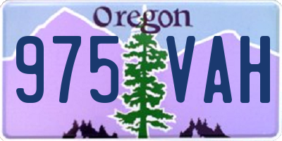 OR license plate 975VAH