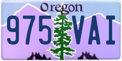 OR license plate 975VAI
