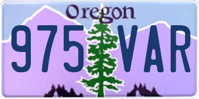 OR license plate 975VAR