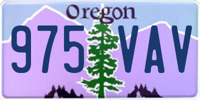 OR license plate 975VAV