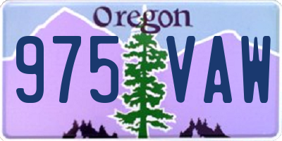 OR license plate 975VAW