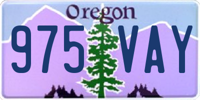 OR license plate 975VAY