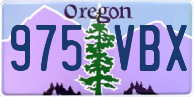 OR license plate 975VBX