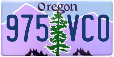 OR license plate 975VCO