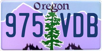 OR license plate 975VDB