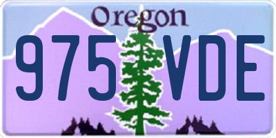OR license plate 975VDE