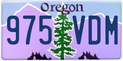 OR license plate 975VDM