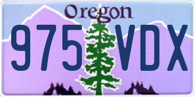 OR license plate 975VDX