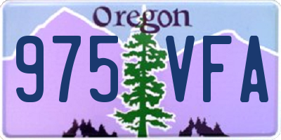 OR license plate 975VFA
