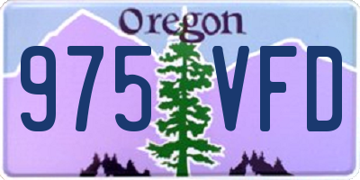 OR license plate 975VFD