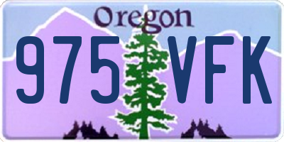 OR license plate 975VFK