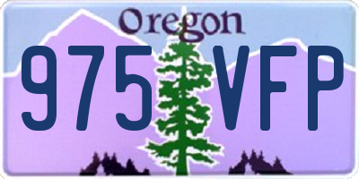 OR license plate 975VFP