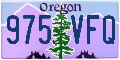 OR license plate 975VFQ