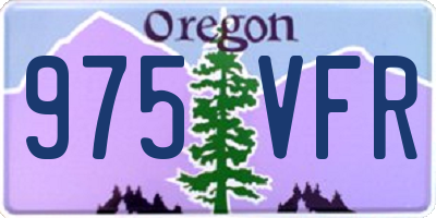 OR license plate 975VFR