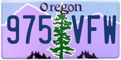 OR license plate 975VFW