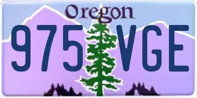 OR license plate 975VGE