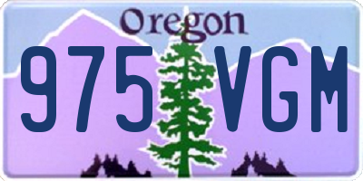 OR license plate 975VGM