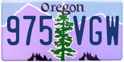 OR license plate 975VGW