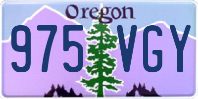 OR license plate 975VGY