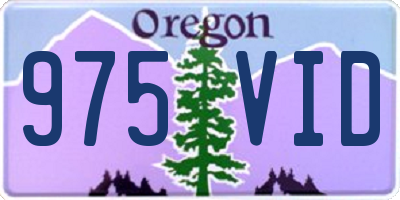 OR license plate 975VID