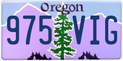 OR license plate 975VIG