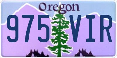 OR license plate 975VIR