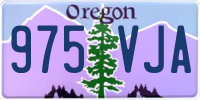 OR license plate 975VJA