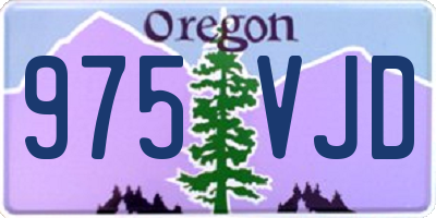 OR license plate 975VJD