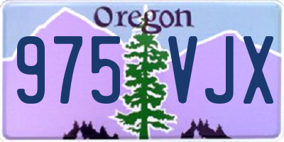 OR license plate 975VJX