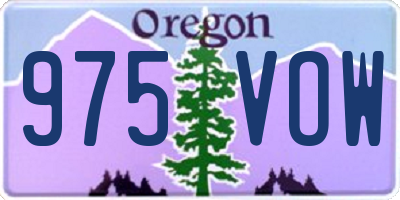 OR license plate 975VOW