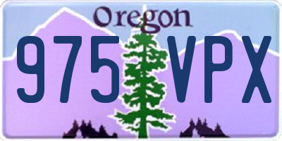 OR license plate 975VPX