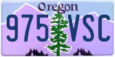 OR license plate 975VSC