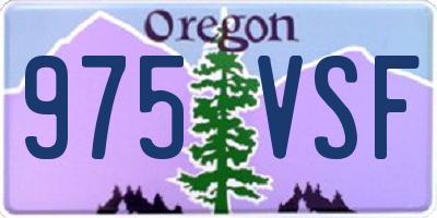 OR license plate 975VSF