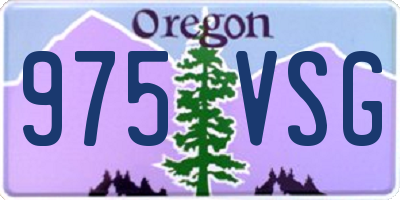 OR license plate 975VSG