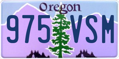 OR license plate 975VSM