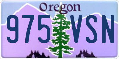 OR license plate 975VSN