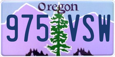 OR license plate 975VSW